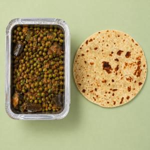 Peas and Brinjal Curry